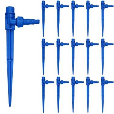 Imagem de Kit 10 Estaca Haste 30cm Azul P/ Aspersor Rosca interna 1/2 - Agrojet