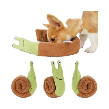 Imagem de Brinquedo De Pelúcia Para Cães Em Formato De Caracol Com Som, Quebra-C
