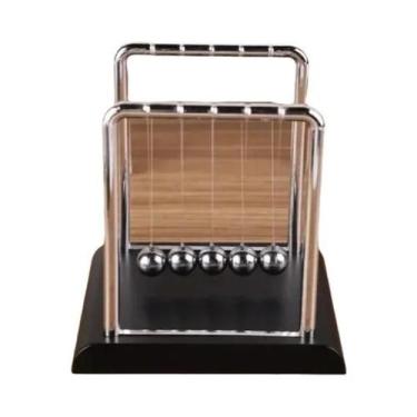 Imagem de Pêndulo De Newton Em Aço, Brinquedo De Mesa Para Alívio Do Estresse, D