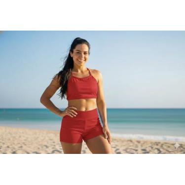 Imagem de shortinho elastano - Nascer do Sol, Vermelho, PP