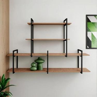 Imagem de Prateleira Suspensa Industrial Elegante 90m Brilhante Nova - Metal Dec