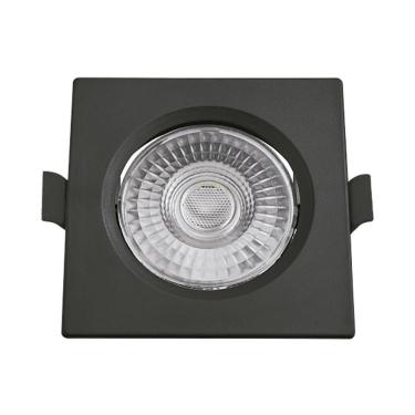 Imagem de Spot De Led Embutir Slim Mr16 Quadrado 6w Preto Bivolt Blumenau 6500k Luz Fria