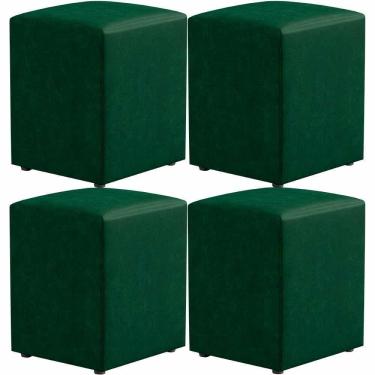 Imagem de Kit 04 Puffs Quadrado L02 Facto Verde