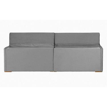 Imagem de Sofá 4 Lugares 2.30 Mt Com Molas Retrátil Reclinável Cinza