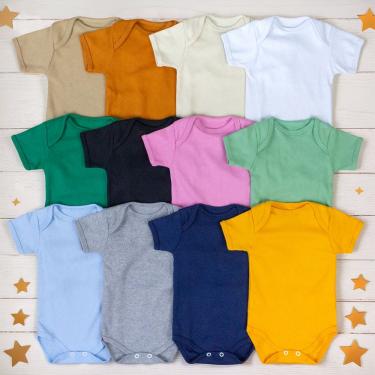 Imagem de Body Básico De Bebê Em Algodão Com Diversas Opções De Cores
