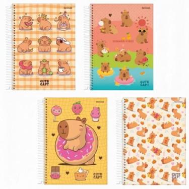 Imagem de Kit c/ 4 caderno univ. capivara c/ 10m 160 folhas - jandaia