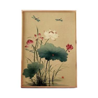 Imagem de Pôster De Arte Em Tela Estilo Asiático Com Tigre Japonês, Peixe Koi, S