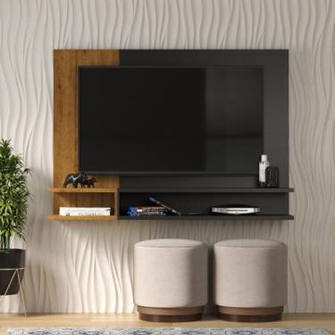 Imagem de Painel Para TV Smart Plus Milão para TVs de até 50 Polegadas - Preto/N