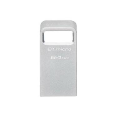 Imagem de Pen Drive 64GB Kingston DataTraveler Micro, USB 3.2 Gen 1, Leitura de 200MB/s, Metal - DTMC3G2/64GB-Unissex