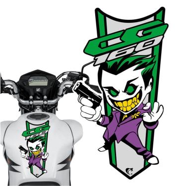 Imagem de Adesivo Faixa Gravata Sem Resina Moto Cg 150/160 Coringa Verde Cor Cg 160