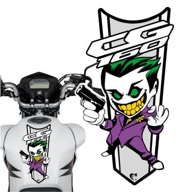 Imagem de Adesivo Faixa Gravata Sem Resina Moto Cg 150/160 Coringa Branco Cor Cg 160