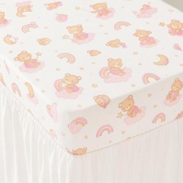 Imagem de Lençol Berço Americano Mini Cama Bebe Elástico Avulso 100 algodão - Te