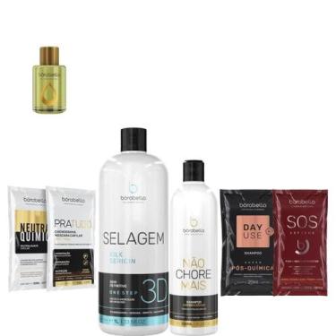 Imagem de Borabella Selagem 1L + Shampoo 350ml + Argan 7ml + Sachês