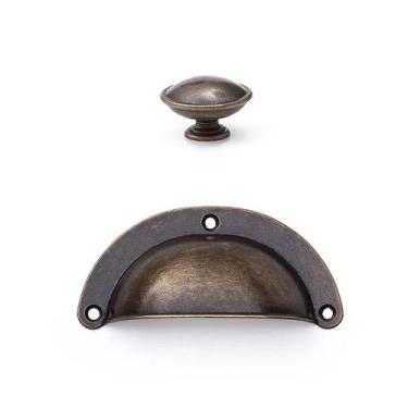 Imagem de Puxador Concha Puxador Redondo Puxador armário de cozinha  Kit 26 Pçs 