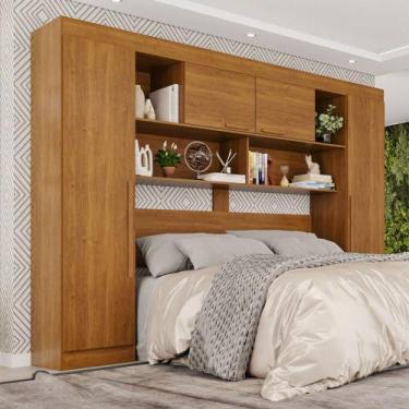 Imagem de Guarda-Roupa Casal Modulado Odin Premium 4 Portas Cinamomo - Pnr Móvei
