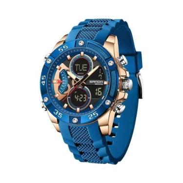 Imagem de Relógio Esportivo Masculino À Prova d'Água Com LED Luminoso, Cronógraf