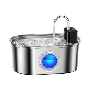 Imagem de Fonte De Água Inteligente Sem Fio Para Cães De 3.2L Em Aço Inoxidável 