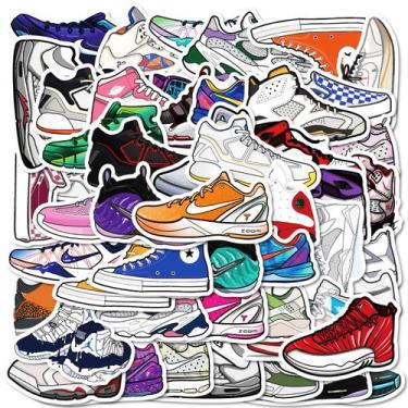 Imagem de Adesivos de anime de vinil impermeável de 50 unidades/lote para tênis 