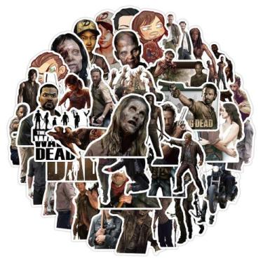 Imagem de Pacote de adesivos Walkings Deads Zombies Anime 50 unidades - yiweisai