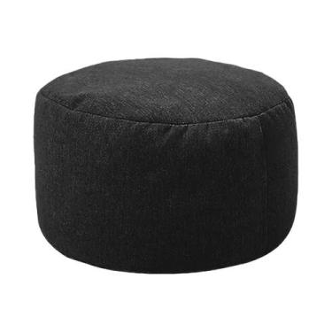 Imagem de Puff Redondo De Linho 30cm X 20cm OTAUTAU, Otomano, Apoio Para Os Pés,
