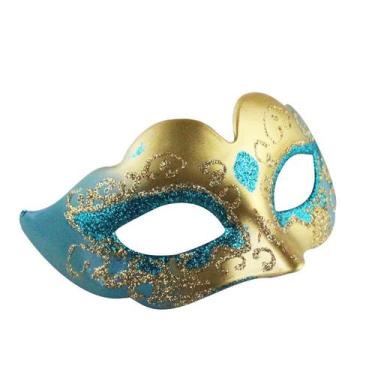Imagem de Máscara Kids Princess Cosplay Party, capa plástica de meia face - yiwe
