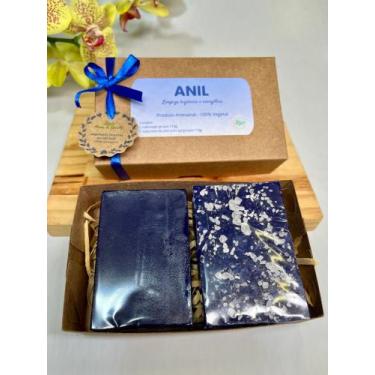 Imagem de Kit 2 Sabonetes Anil e com Sal Grosso Presente Artesanal - Likare Home