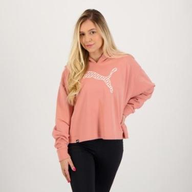 Imagem de Moletom Puma Power Graphic TR Feminino Rosa-Feminino