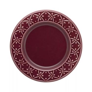 Imagem de Prato de Sobremesa Oxford Mendi Corvina Bordô 20cm