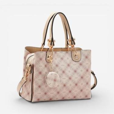 Imagem de Bolsa Feminina Chenson Monograma Contemporâneo Bege-Feminino