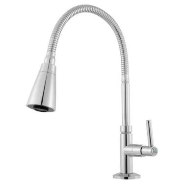 Imagem de Torneira Gourmet Cozinha Bancada Pia Flexível 2 Jatos Abs - Aromatec