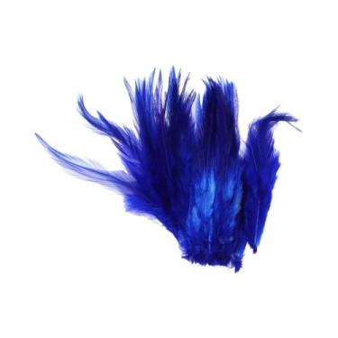 Imagem de Penas Coloridas De Hackle De Galo (50 Peças) Para Moscas De Truta, Sal