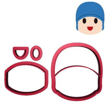 Imagem de Cordular Modular Cabeça Pocoyo Gorro Azul Touca - DOCEIMPRESSO,  5cm