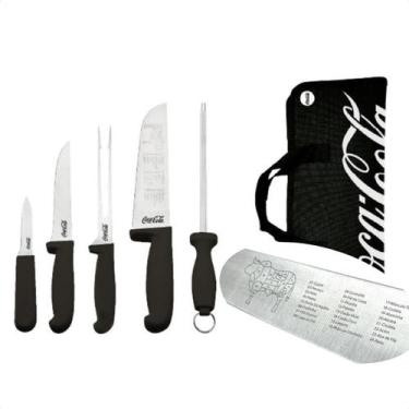 Imagem de Jogo Churrasco Inox 5 Peças Hauskraft Design Temático CocaCola - Haüsk