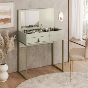 Imagem de Penteadeira Industrial Lady Design Inovador Off White - Olivar