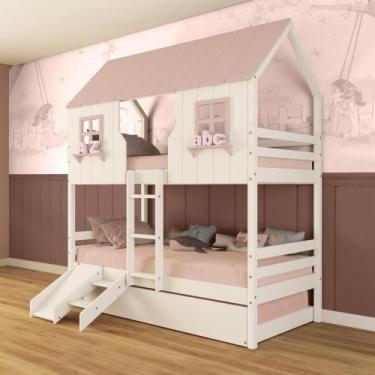 Imagem de Treliche Casinha Encantada Com Kit Escada/ Escorregador Madeira Maciça