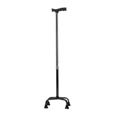 Imagem de Bengala 4 Pontas Alumínio Tamanho Regulável Dellamed D9