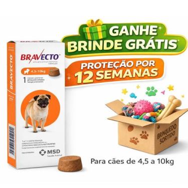 Imagem de Bravecto Antipulgas e Carrapatos para Cães 4,5 a 10kg Brinde Grátis - 