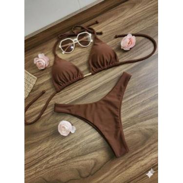 Imagem de Biquini feminino asa delta fio duplo top cortininha verao 2026 moda pr