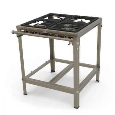 Imagem de Fogão Industrial a Gás PMI-402 4 Queimadores com Grelhas em Ferro Fundido Cinza Progas
