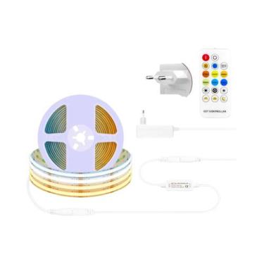 Imagem de Fita De LED COB CCT Flexível De Alta Densidade 576 LEDs/m Regulável 27