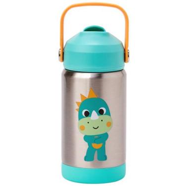 Imagem de Copo Térmico Buba Zoo Dino 360ml Parede Dupla Canudo Silicone