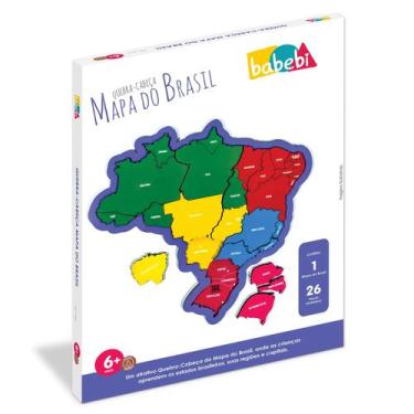 Imagem de Quebra Cabeça Mapa Do Brasil Regiões Estados Capitais Babebi