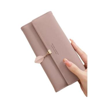 Imagem de Carteira Feminina De Couro PU Para Primavera E Verão Com Pingente De F