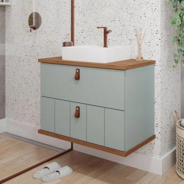 Imagem de Gabinete Suspenso com Cuba 80,3cm X 69cm Poli Espresso Móveis