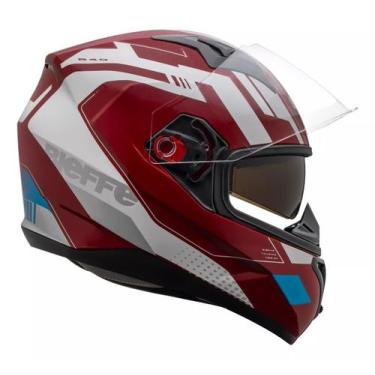 Imagem de Capacete Bieffe B-40 Essence Vermelho Com Oculos Interno, 60