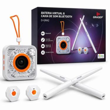 Imagem de Bateria Virtual Eletrônica Portátil Bluetooth Caixa de Som Grasep DGRA