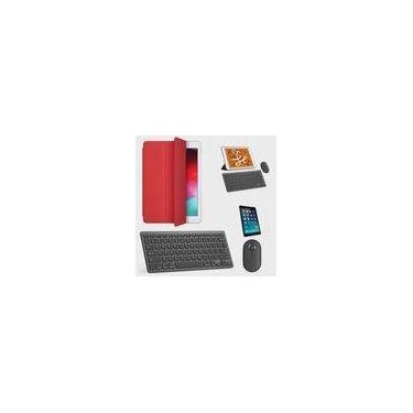 Imagem de Kit Capa Smart Case Vermelho / Teclado e Mouse preto e Película Compat