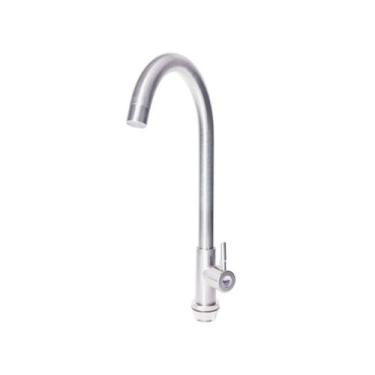 Imagem de Torneira gourmet w-030 cozinha aço inox escovado baixa 27cm - Way Impo