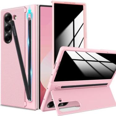 Imagem de Capa YQODSZ para Samsung Galaxy Z Fold 6 com porta-canetas S, capa fin