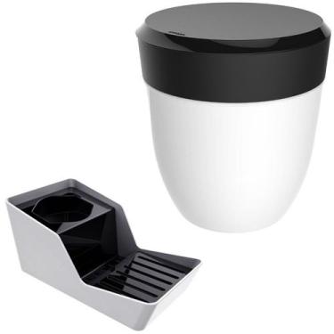 Imagem de Kit Organizador De Pia Porta Detergente + Lixeira 2,5 Litros Cozinha -
